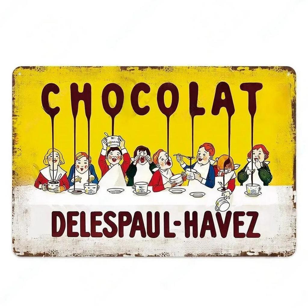 Metal Tin Signs Plaque Chocolate Fortin Wall Decoration Vintage Iron Painting Art Posters for Man Cave Home Cafe Garden Club Bar