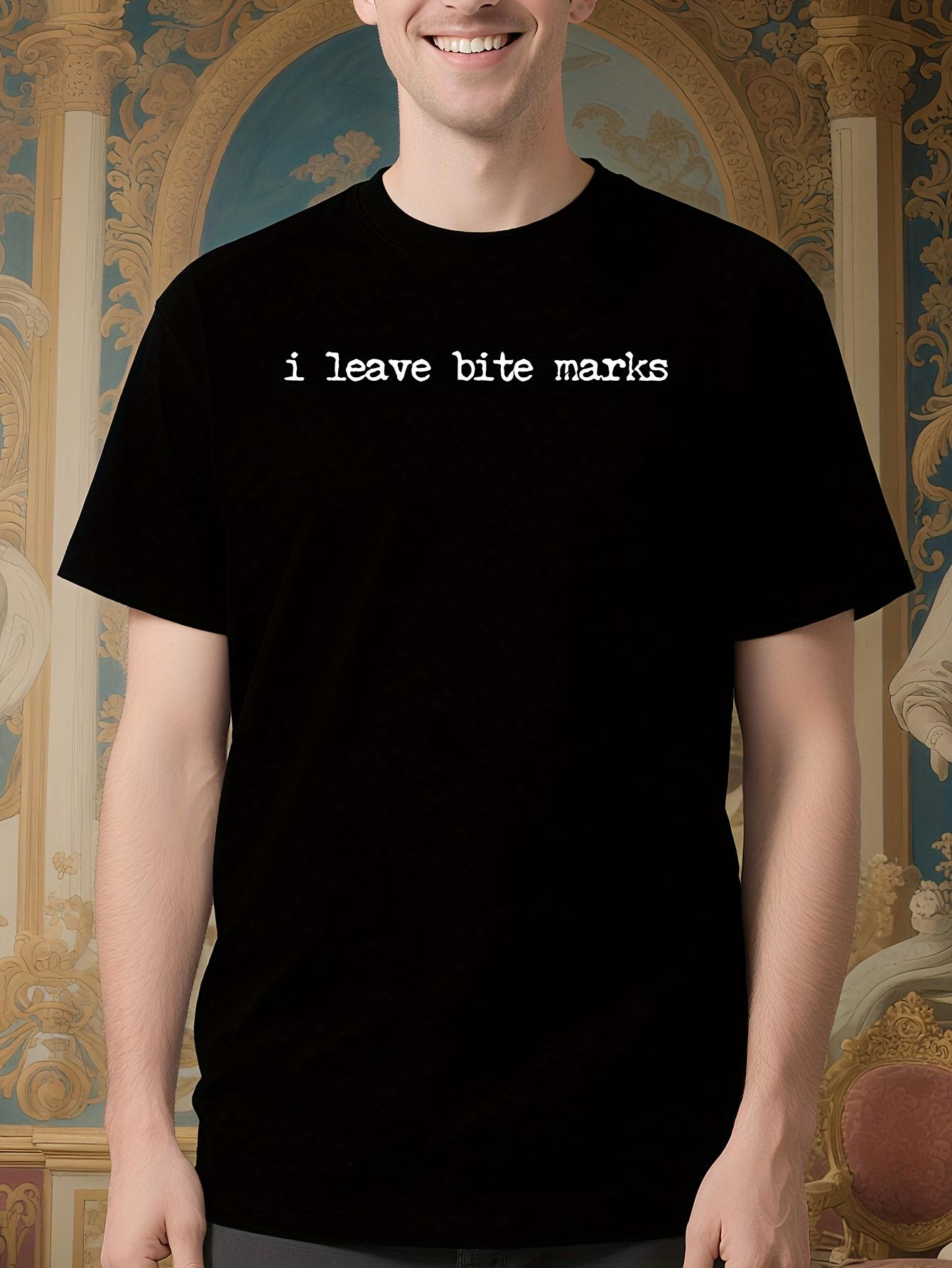 I Leave Bite Marks Funny Vampire Movie Tshirt - Black wit... XXL