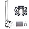 Fu-de-mo Folding Hand Truck, Lightweight, A4 Size, 1kg, Silent Casters, 25kg Load Capacity, Stainless Steel Construction, Includes Fixing Rope and Sto