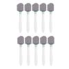 10Pcs Pumice Stone Cleaning Brush Multifunctional Bathroom Toilet Bowl Cleaner Brush with Long Handle for Sink Tile Bathtub Swimming Pool Grey