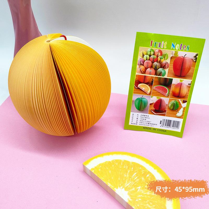 125 Sheets Creative Fruit Shapes Sticky Note Pads Notepads,Sticker Paper,Memo Pads,for School Stationery Office Supplies