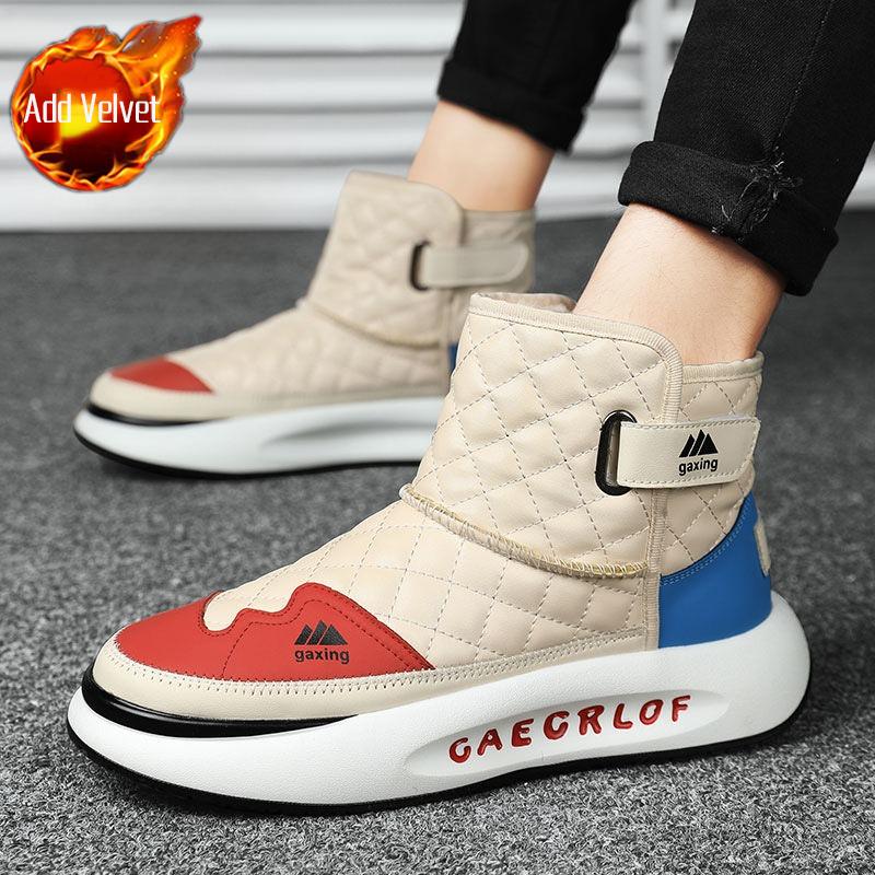 Men's Winter 2026 New Arrival Extra Thick Warm Waterproof Anti Slip Snow Boots Thickened Fleece Lined Sports Casual Cotton Shoes