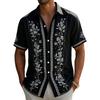 Men's Casual Short-Sleeve Collared Shirt For Spring/Summer