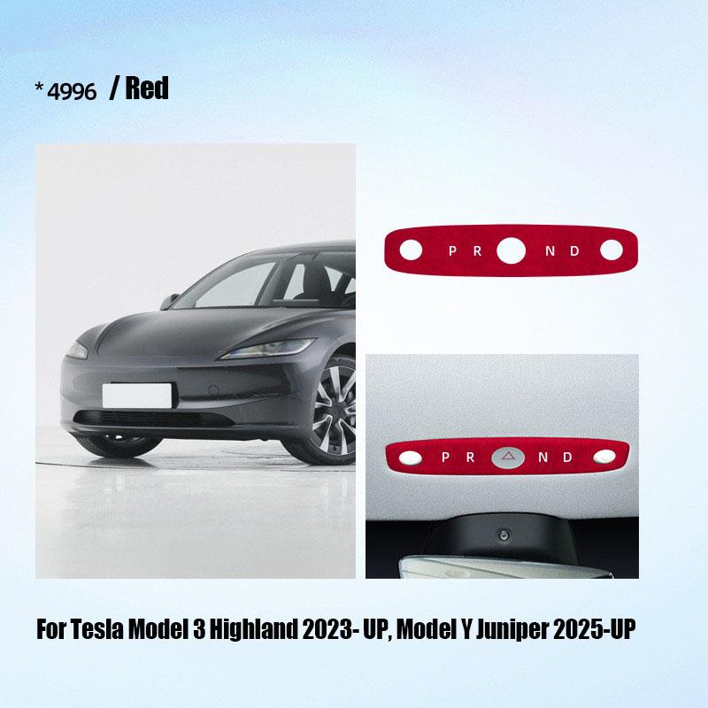 For Tesla Model 3 Highland 2025- Model Y 2025- Alcantara Car Front Reading Light Panel Trim Sticker Interior Accessories