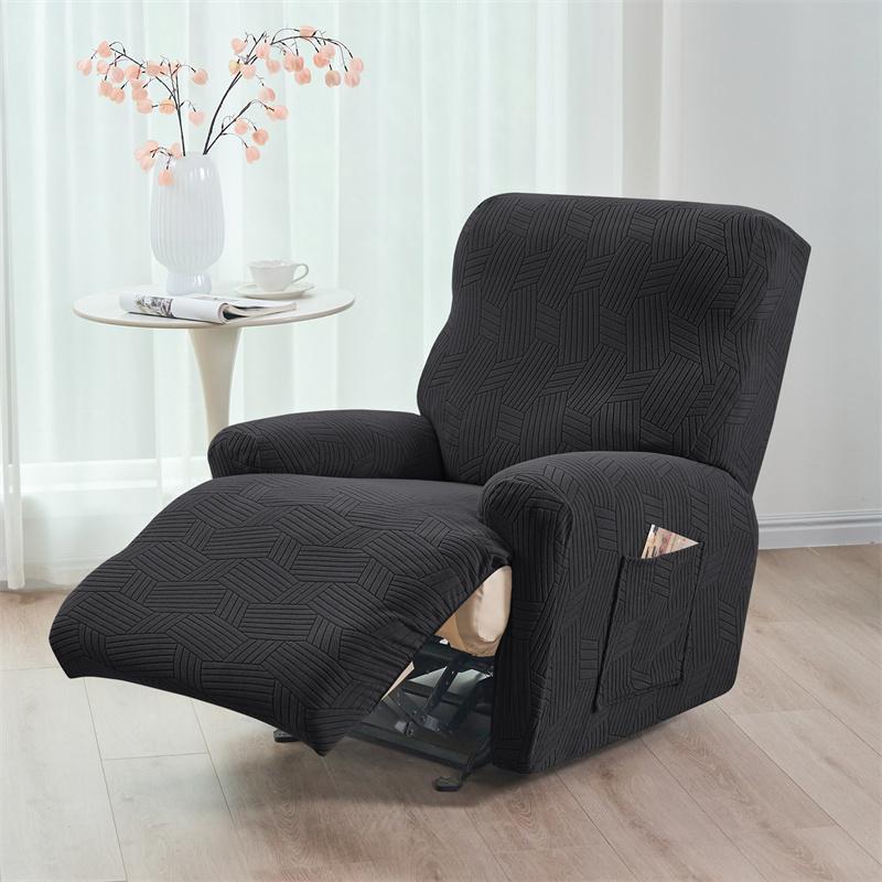 4Pcs/Set Nordic Recliner Sofa Cover Elastic 1 Seater Relax Armchair Cover Anti-Slip Single Couch Slipcover For Office Home Decor