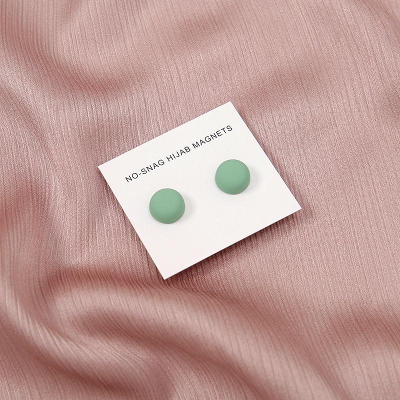 Fashion Matte Silk Scarf Hijab Magnetic Brooch Hijab Round Clip For Women Shawl Muslim Strong Magnetic Button Turban Accessories