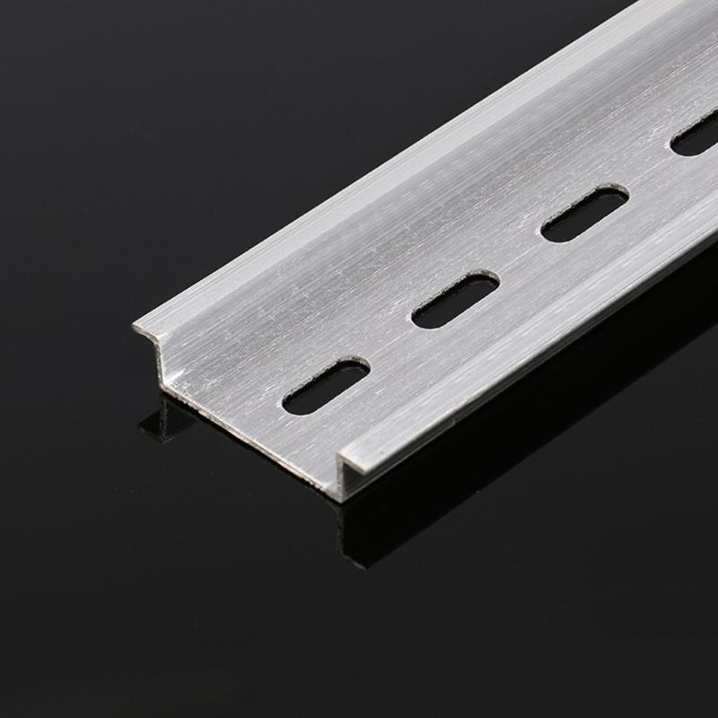 Control Cabinet DIN Rail Aluminum Mounting Bar for Electrical Component Support, Distribution Cabinet Use, 10 Piece