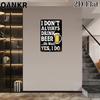 Vintage Pub Bar Club Decor Poster Metal Tin Sign Ideal Gift I Dont Always Drink Beer Metal Signs for Bar Home Wall Decor