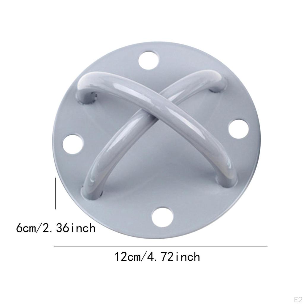 Ceiling Anchor x Mount 12x6cm Accessories with M10 Screws Metal for Body Weight Strength Training