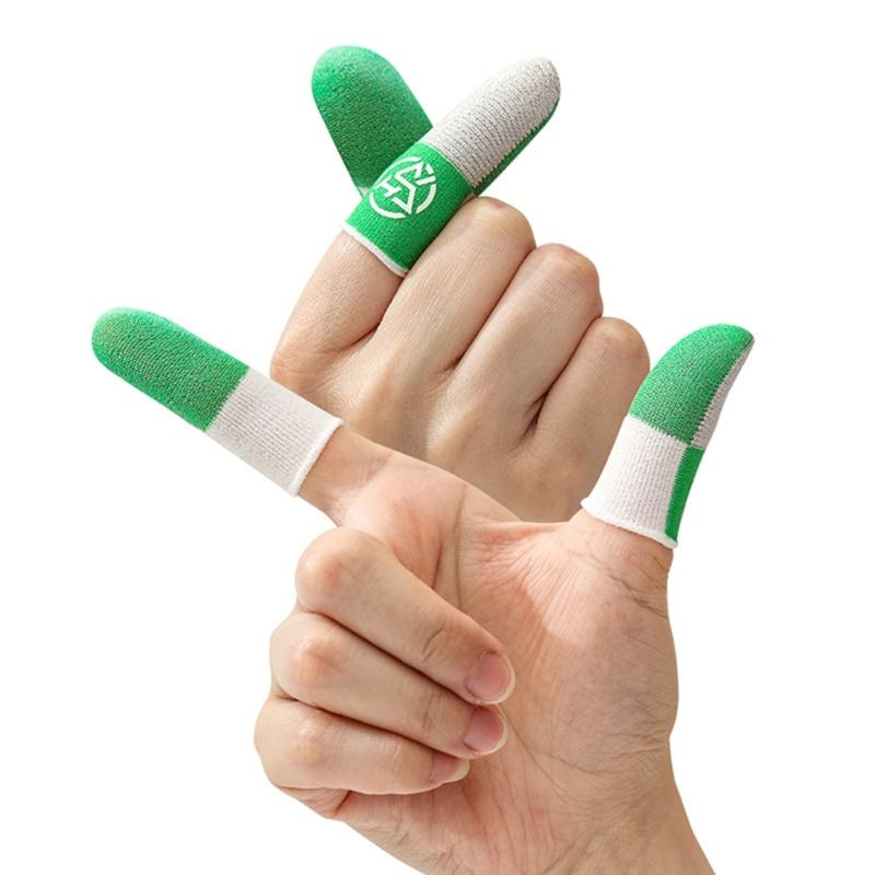 2x Breathable Anti Sweat Gaming Finger Covers Protectors With Ergonomic Stitching For Enhancing Shoot Game Performances