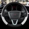 Funda para volante de coche Seat Ibiza 6L 6J 6P 6F KJ1 FR, piel sintética, antideslizante, 9 colores, accesorios para coche, envío rápido.