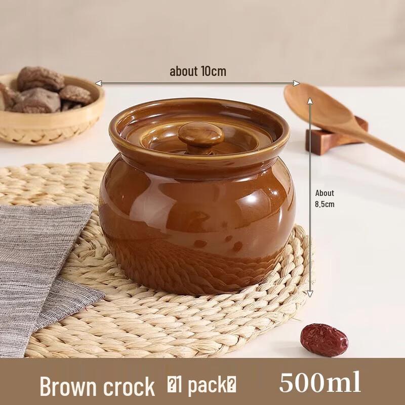 

ONYLM Ceramic Double Boiler Stew Pot