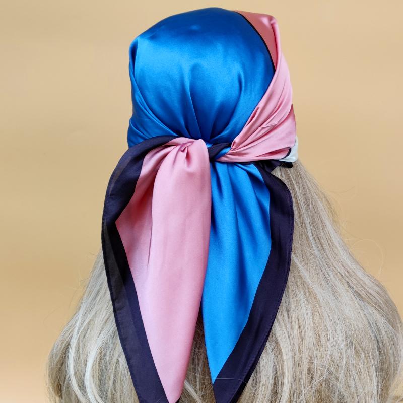 Popular 70X70CM Beach Scarves The Four Seasons Square Kerchief New Style Women Luxury Headscarf  Design Sunscreen Silk Hijab