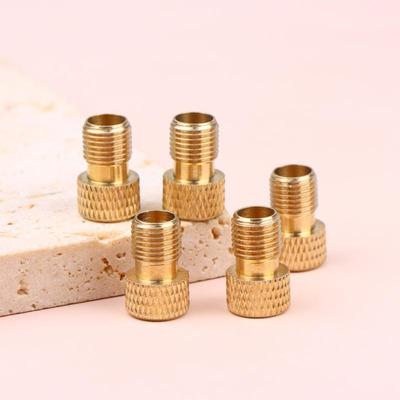 5 Pièces Adaptateur de Valve Presta vers Schrader pour Vélo Cuivre V/F vers A/V Convertisseur de Pneu de Vélo Adaptateur Valve Française Connecteurs de Pompe à Pneu