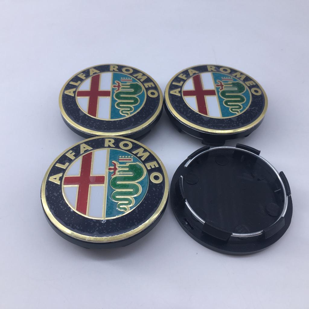 For Alfa Romeo 2026 Hot Sticker 4pcs 50MM ForAlfa Romeo Giulia Giulietta 159 156 MITO Stelvio GT Car Emblem Wheel Center Covers 