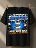 Comic Seagull With Gerunisex Auskommt Lettering Crossed Wings Lightning Smoke Puffs And Blue Burst Unisex All Tshirt