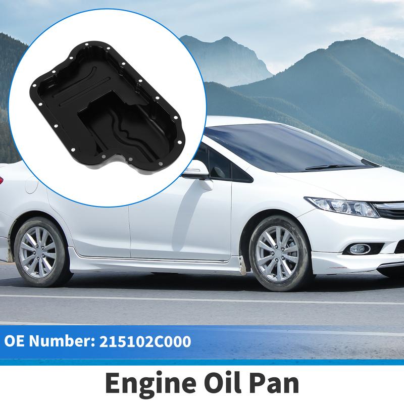 X Autohaux 1 Pc No.215102C000 Engine Oil Pan for Hyundai for Genesis Coupe Iron Black
