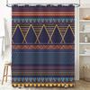 Modern Geometric Bath Curtain with Blue Tones Decorative Shower Curtain for Bathroom Decoration