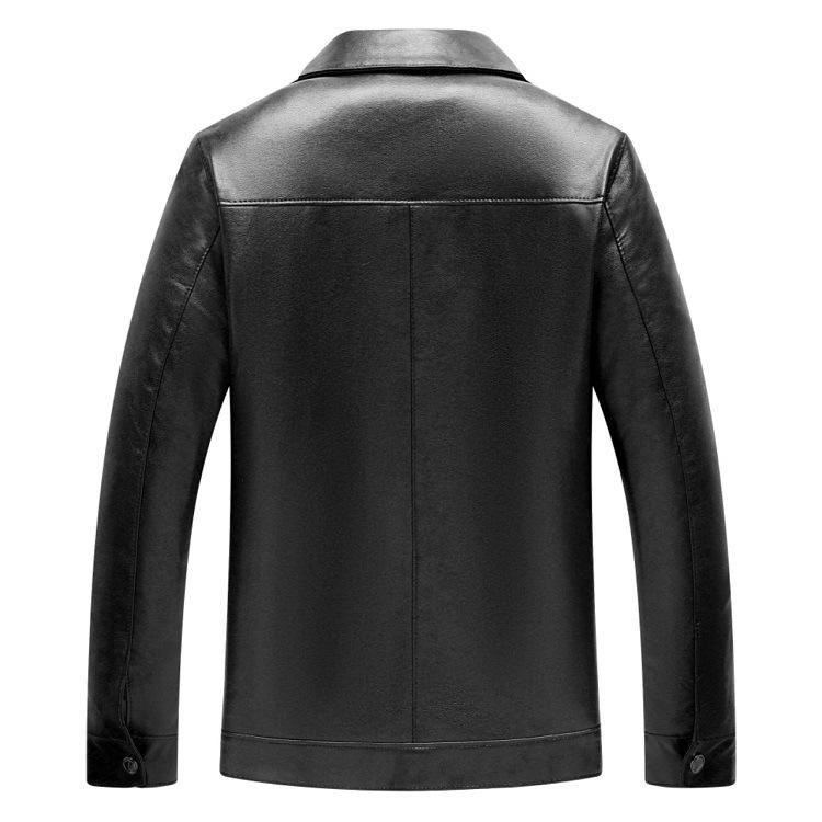 Lapel Leather Jacket Men's Lapel Trendy Handsome High-end PU Locomotive Men's Spring and Autumn Leather Jacket