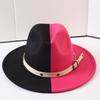 Popular European and American Classic Double-color Wide-brimmed Top Hat Men's and Women's Fashion OL Style Cowboy Hat Jazz Hat