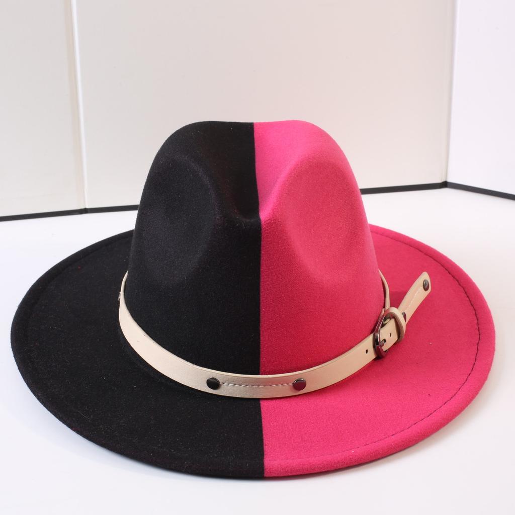 Popular European and American Classic Double-color Wide-brimmed Top Hat Men's and Women's Fashion OL Style Cowboy Hat Jazz Hat