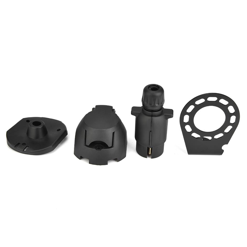 12N 7Pin Trailer Plug Socket Connector Adapter Bracket for Trailer Caravan Towing Towbar