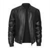 High-end Jacket for Men's Spring New Trendy Handsome Casual Stand-up Collar Jacket for Men's Leather Jacket