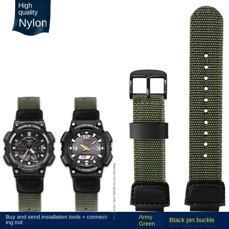 Per Casio AQ-S810W AEQ-110W MCW-200 cinturino da polso in tela di nylon sportivo 16mm 18mm cinturino per orologio cinturino da polso sportivo da uomo