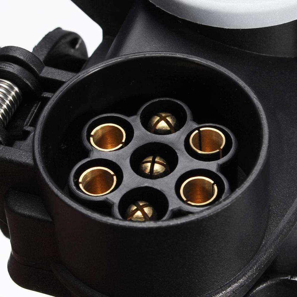Car Euro Trailer PlugG Socket 13 To 7 Pin N & S Dual Socket Trailer Towbar Towing Socket 12V Electrical Connector Adapter