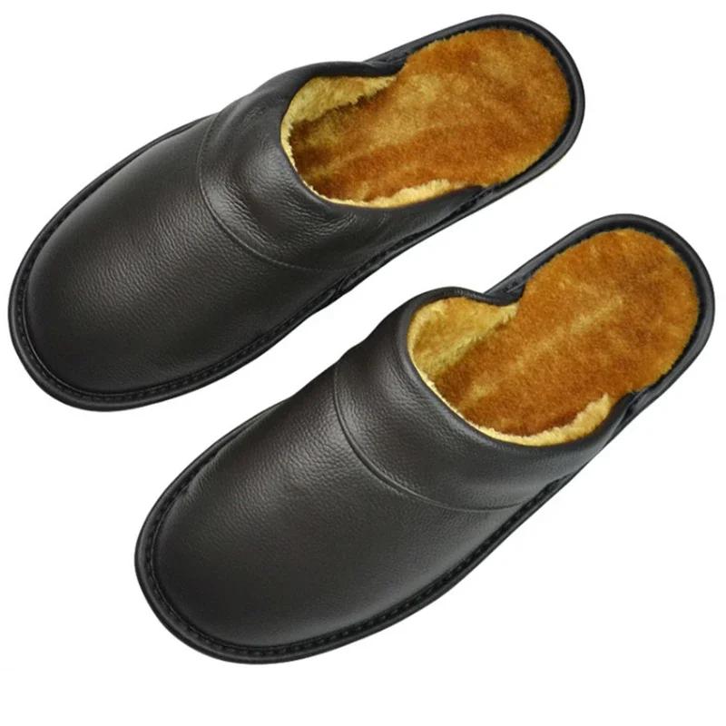 Тапочки из натуральной коровьей кожи для пар — фото 10