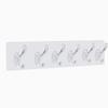 Transparent Row of Hook Adhesive Hooks A Row of Powerful Six-link Wall-mounted Seamless No Need for Drilling Door Rear Coat and Hat Hooks