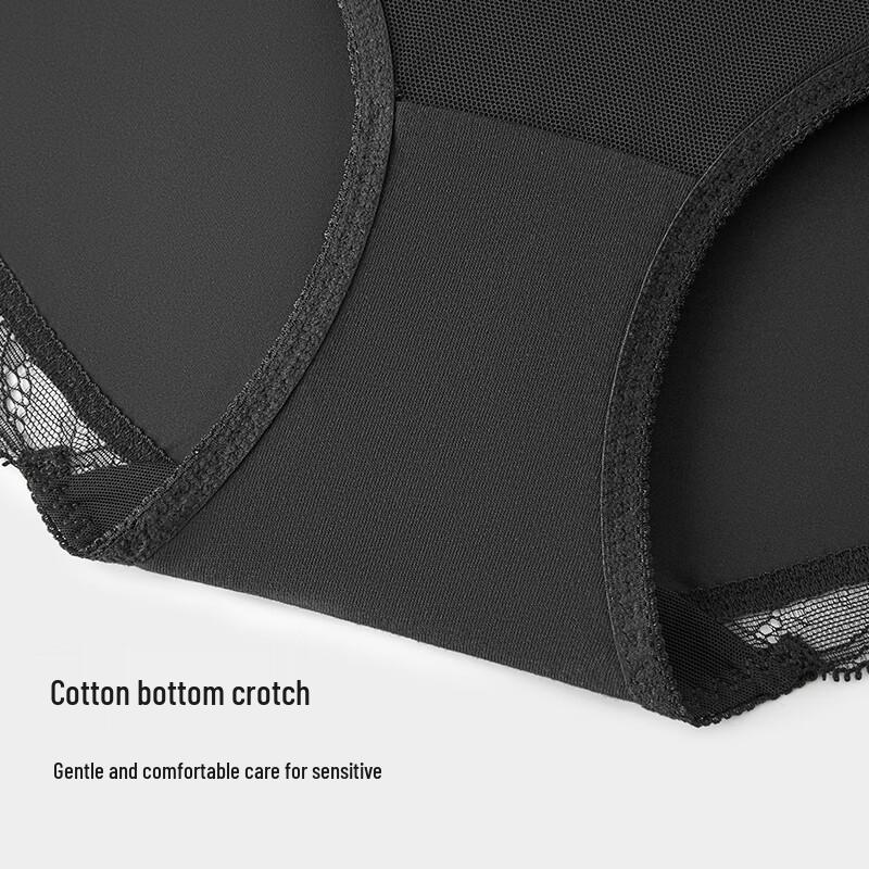 Manifen Women's Comfortable Mid-Low Waist Lace Panties