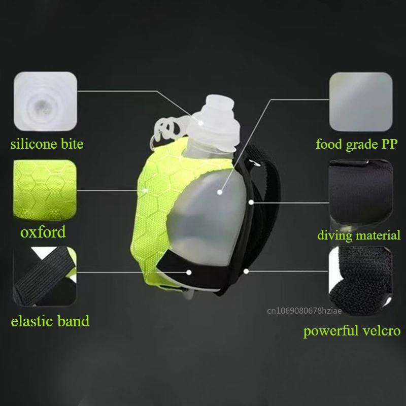 Mini Running Wrist Water Bottle Flask Holder Drink Cup Wrist Storage Bag for Marathon Riding Fitness Climbing Sport Bag 200ml
