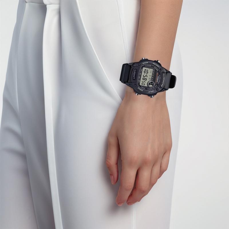 CASIO STANDARD series 50 meters waterproof Quartz resin strap unisex gray dial W220H-1AV серый