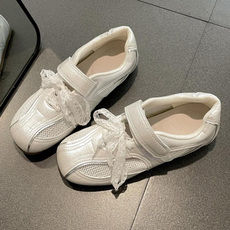 

Fashion New Korean Style Female Shoes 2025 Summer Girls Students Sports Running Casual Shoes Retro Training Shoes Breathable Women Shoes 39 белый