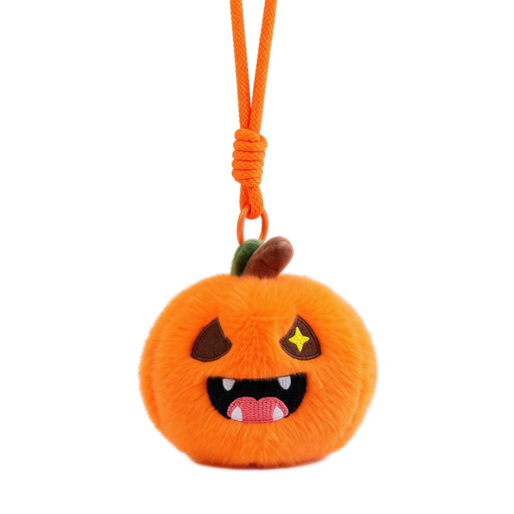 Halloween Toy Stuffed Doll for Decoration, Soft Pumpkin Hanging Ornament