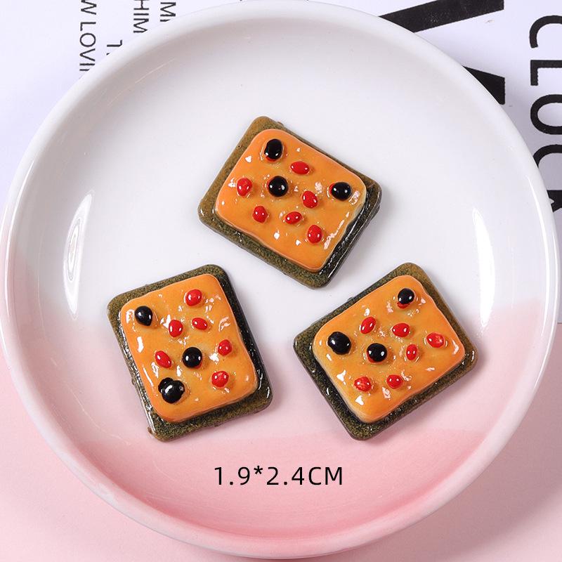 Ready-made Simulated Food Sushi Bread Pizza DIY Phone Case & Beauty Accessories for Kids Resin Jewelry