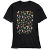Casual Unisex T Shirt Mushrooms Spring Tshirt 2024 Cartoon Printed Male Clothing 100 Cotton Fabric Black Tops  Tees Tshirt