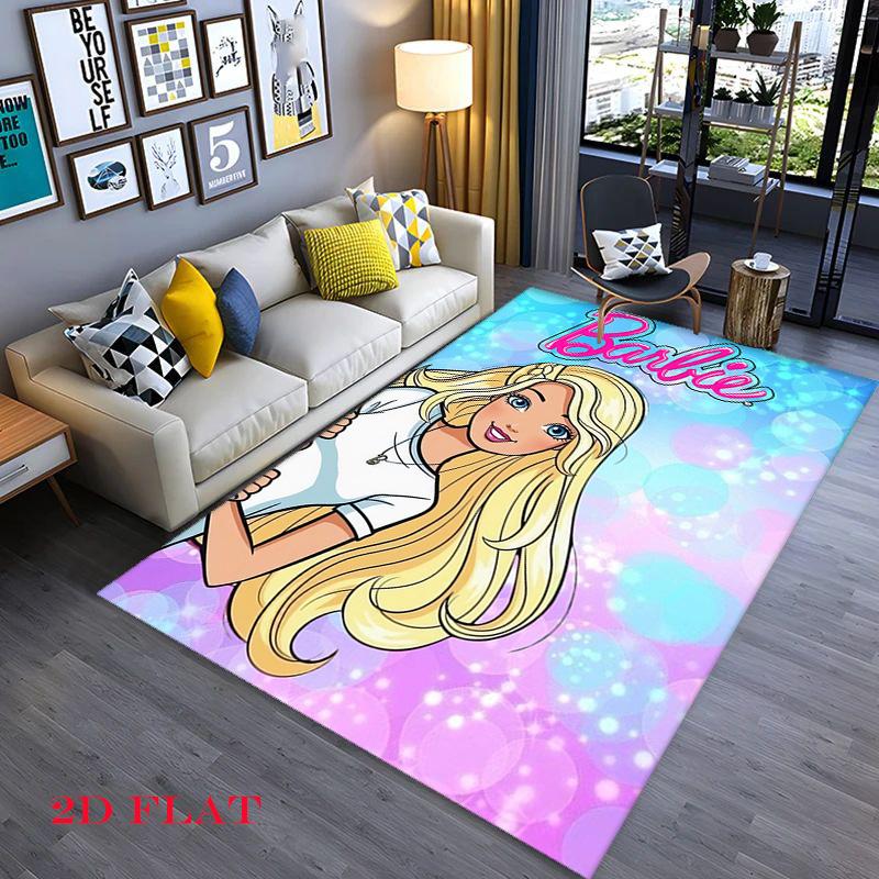 Classic Barbie Blonde Character Art Carpet Home Decor Suitable For All Seasons Gift Bathroom Mat Fashion