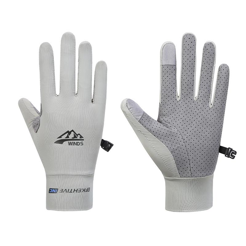Cycling Gloves for Men Summer and Autumn Outdoor Sports Half Finger Exposed Full Finger Touch Screen Fishing Breathable Ice Silk Thin Gloves