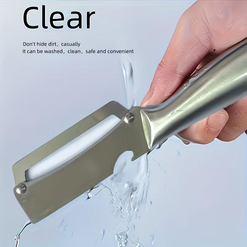 Stainless Steel Vegetable Peeler Thick Blade Potato Carrot Pumpkin Peeler Ergonomic Handle Fruit & Vegetable Slicer, Durable Easy Clean Kitchen Tool