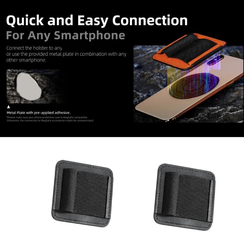 Magnetic PU Leather Cord Manager With Stretchy Band And Strong Adhesion For Neat Electronic Gadgets Storage