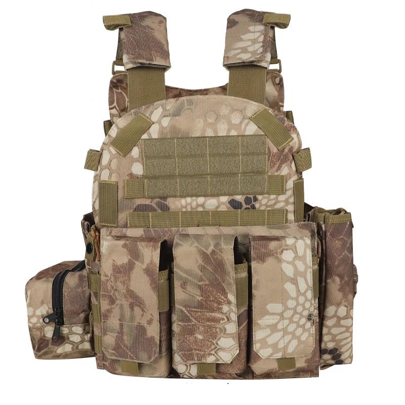 6094 Camouflage Tactical Vest Multi-Functional Plate Carrier Adjustable Combat Hunting Equipment for Men Outdoor Cycling