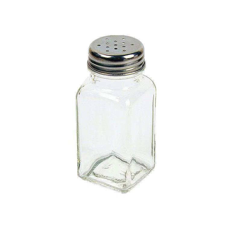 Glass Salt & Pepper Shaker with Lid - Kitchenware Seasoning Bottle for BBQ & Condiments