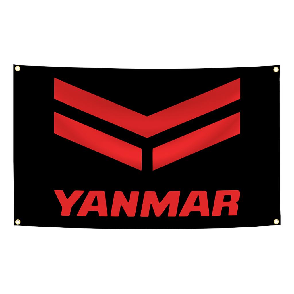 90X150Cm Yanmars Mechanical Tool Flag Tapestry Polyester Digital Printing Banner For Garage Wall Art Out Door Decoration