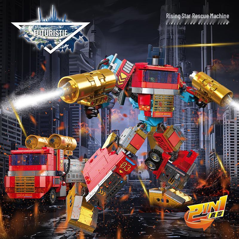 ZheGao Transformable Robot Mecha Building Blocks - Educational Toy for Kids