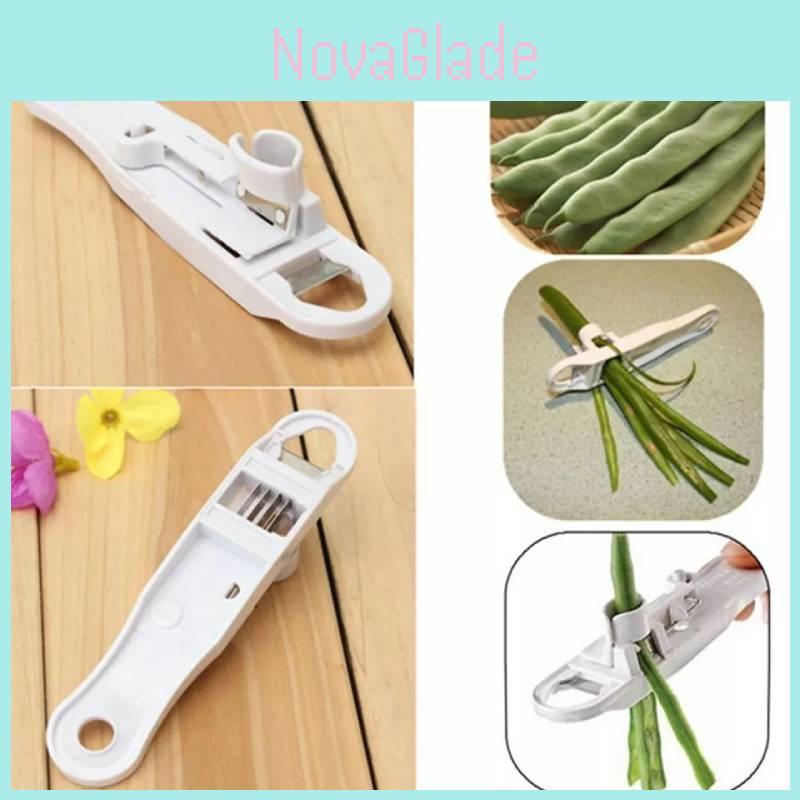 Moderner weißer Küchenbohnenschneider Multifunktionaler Bohnenstreifenschneider Perfekt zum Kochen zu Hause