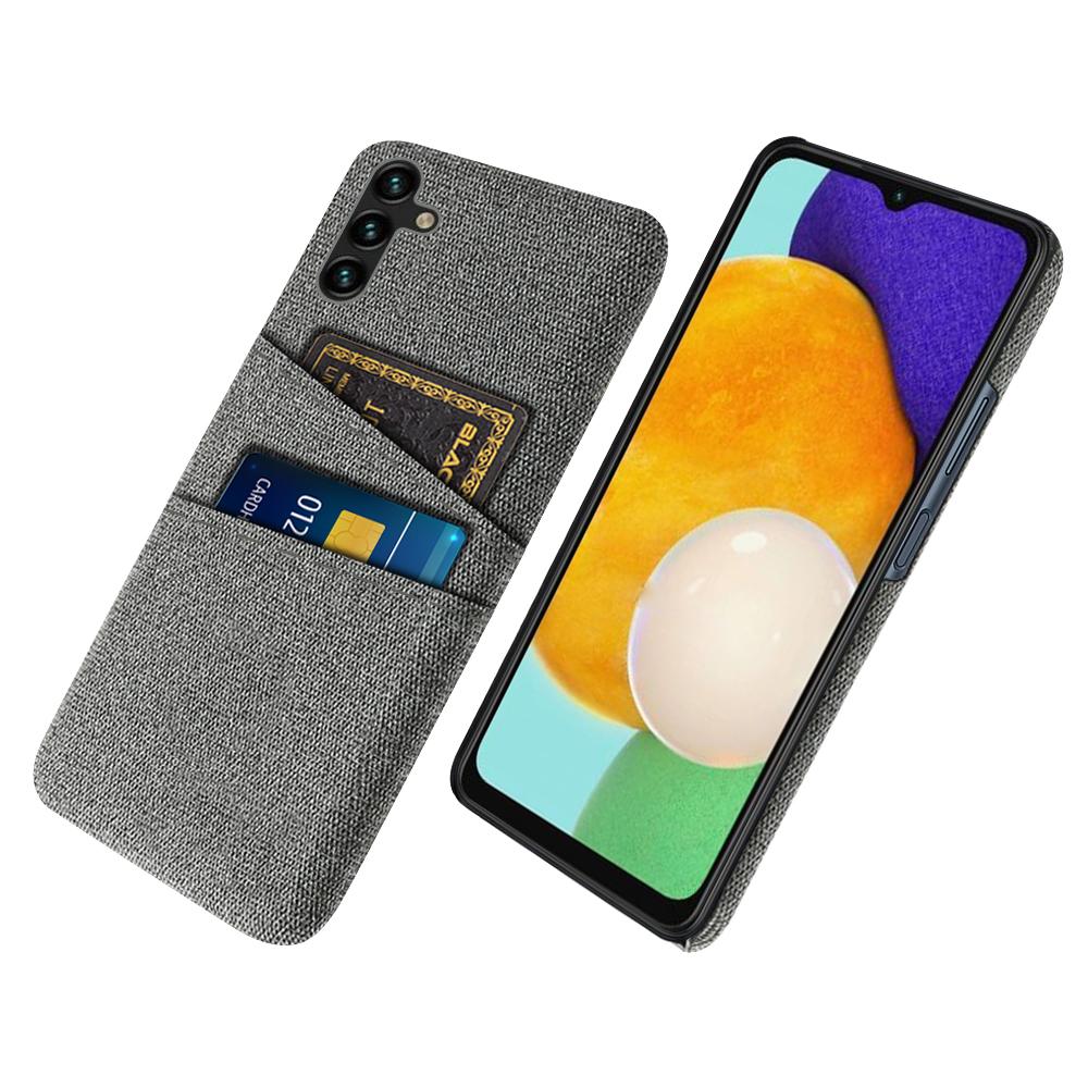 Hartes PC Handy-Rückcover für Samsung Galaxy A54 5G, Duale Kartenfächer, Sturzsichere Handyhülle mit Stofftextur