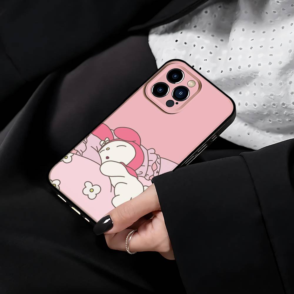 Cute Cartoon M-Melody Phone Case For IPhone 17 15 Pro Max 14 Pro 12 11 13 Mini X XR XS 16 Plus SE Back Cover