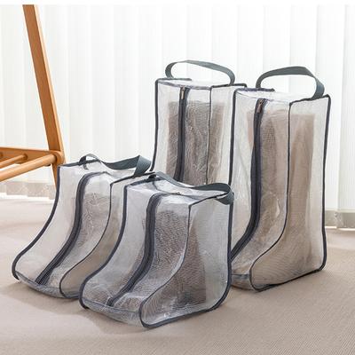 Stiefel-Aufbewahrungstasche, wasserdicht, staubdicht, transparent, Schuh-Schutztasche, mit Reißverschluss, tragbar, Stiefeltasche, Haushalts-Reise-Aufbewahrung
